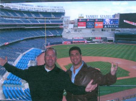 Tim on the left & Andrew on the right at The 'Perfect' Suite at Yankee Stadium